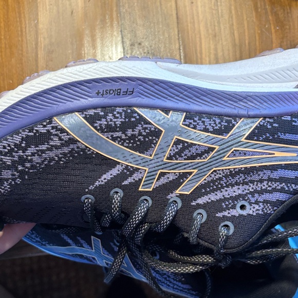 ASICS Dark Grey Purple and White Athletic Sneakers - Picture 14 of 16